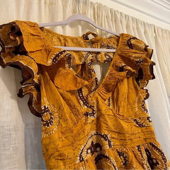 NWT Love the Label Anthropologie Adrienne Ruffled Boho Maxi Dress size large - Picture 16 of 16